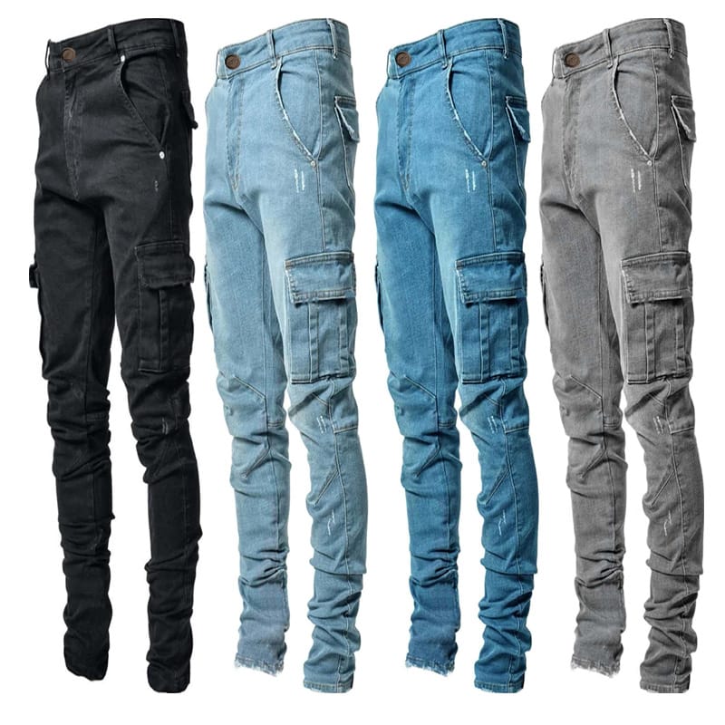 Pantalon hombre denim de jean cargo
